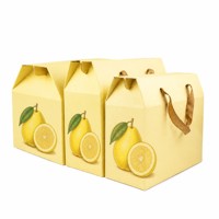 Boîtes cadeaux personnalisées à toit en pignon, motif fruits, couleurs variées, vente en gros OEM
