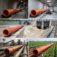 Tuyau de canalisations hydrauliques en PEHD de grand diamètre pour le transfert d'eau transrégional, pipeline en PEHD résistant aux tremblements de terre