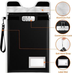 Borsa Portadocumenti Impermeabile e Ignifuga in Gel di Silice, Portatile e Alla Moda, con Serratura e Tecnologia Faraday - Product Image 2