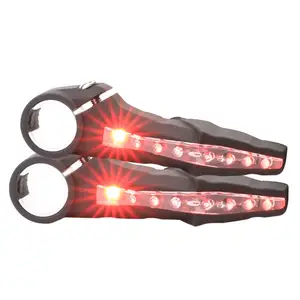 1 paio Manubrio Della Bicicletta Luci di Direzione A LED Luce del Flash Ciclismo Mountain Bike Handle Bar End di Notte per La Sicurezza Avvertimento Della Lampada Della Luce