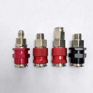 Acoplador de acoplamiento rápido QC10, piezas neumáticas masculinas y femeninas con manga de goma para Inflador de neumáticos de compresor de aire - Product Image 3