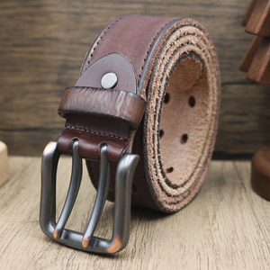 <span class=keywords><strong>Ceinture</strong></span> en cuir de vache extra épaisse faite à la main avec boucle à double ardillon, <span class=keywords><strong>ceinture</strong></span> vintage en cuir véritable pour homme, <span class=keywords><strong>ceinture</strong></span> de moto en jean. - Product Image 4