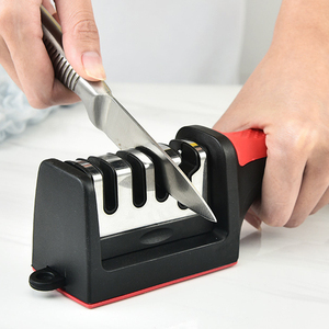 Pocket Pal Professional Manual PP Plastic Nonslip Handle Sharpening Stone <span class=keywords><strong>Sharp</strong></span> Blades 3 or 4 Stage Scissor Knife Sharpener - Product Image 1