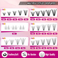 Kit de Clusters de Cils DIY en Gros, Étiquette Privée, Faux Cils Magnétiques, Clusters de Cils Naturels, Extensions de Cils Volumineuses
