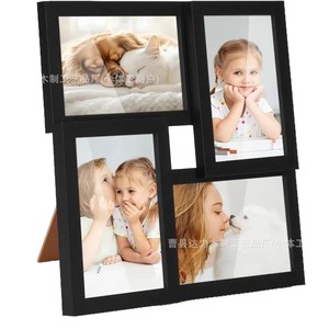 Cadre photo en bois pour 4 photos, collage de table, affichage familial, rectangulaire horizontal - Product Image 5