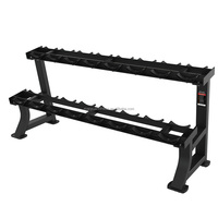 MMD Vente en gros Porte-haltères vertical à 2 niveaux pour usage commercial et domestique de couleur personnalisée pour 10 paires 8 paires