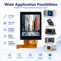 1.77 İnç TN TFT+CTP LCD Modül 128x160 Tam Görüntülü Ekran OEM ODM Özel Servis Pil Ekranı Proje Çözüm Kiti