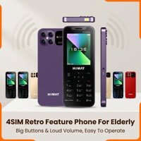 Nuevo Teléfono para Personas Mayores IPro Max de 16 Pulgadas con 4 SIM, Sonido Potente, Diseño de Barra Recta, Teclas Físicas, 2G, MediaTek, Pantalla de 2.4 Pulgadas