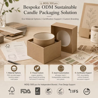 Boîte cadeau rigide FSC recyclée avec couvercle et base, thème botanique montagne, OEM ODM, zéro plastique, encre végétale, bougie bio beauté écoresponsable, MOQ500