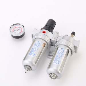 เครื่องกรองลมแบบคู่ Baofeng Pneumatics รุ่น SFC200 SFC300 SFC400 พร้อมตัวเติมน้ำมันหล่อลื่นและเกจวัดแรงดัน - Product Image 2