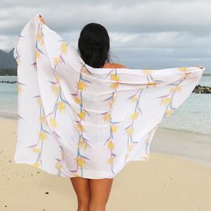Wholesale Custom Beach Sarong Hawaiian Print <b>Dress</b> Pare Custom Bamboo Rayon Cotton Pareo Quick Dry Beach Towels Pareos for Women - Product Image 3
