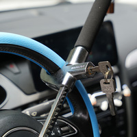 Verrouillage multifonctionnel du volant de la voiture Poignée antivol de sécurité du siège avant télescopique Sécurité polyvalente du véhicule