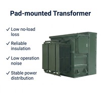 Transformateur triphasé 60Hz monté sur socle OEM/ODM 1600KVA 20KV à enroulement en cuivre ONAN pour projet de développement immobilier