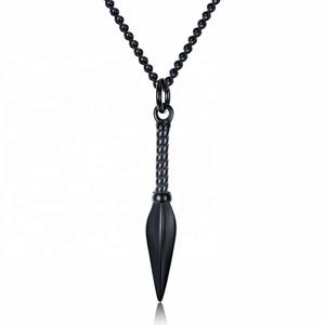 <span class=keywords><strong>Collier</strong></span> pendentif arme <span class=keywords><strong>Kunai</strong></span> MECYLIFE, pendentif anime, pendentif en acier inoxydable, pointe de flèche, colliers pour hommes - Product Image 1