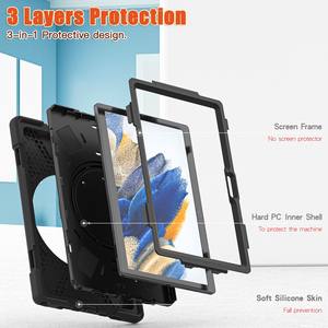 Nouveau design pour <span class=keywords><strong>Samsung</strong></span> <span class=keywords><strong>Tab</strong></span> <span class=keywords><strong>A8</strong></span> 10.5 X200/X205 housse de <span class=keywords><strong>protection</strong></span> pour tablette étui de <span class=keywords><strong>protection</strong></span> à trois couches - Product Image 3