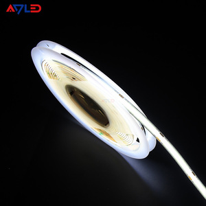 Tira de Luz LED COB Flexible Blanca de 12V 24V CC, 8mm de Ancho, 320 LED, 6500K, para Decoración Interior, Cocina, Sala de Estar - Product Image 1