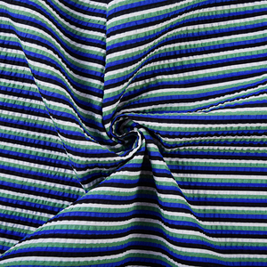 Vải cotton 100% dệt, nhăn tự nhiên, nhẹ, sọc in kỹ thuật số, thoáng khí, bán buôn, dùng cho túi xách & quần áo - Product Image 1