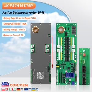 Lithium Ion Lifepo4 <b>Battery</b> Active Balance Inverter BMS PB1A16S10P BT RS485/CAN Lifepo4 8-16s <b>48v</b> 100A Smart BMS - Product Image 1