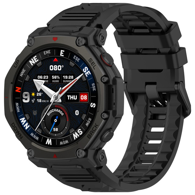 Premium Sport Adjustable Waterproof Silicone Watch Strap for T-REX 3 Smartwatch