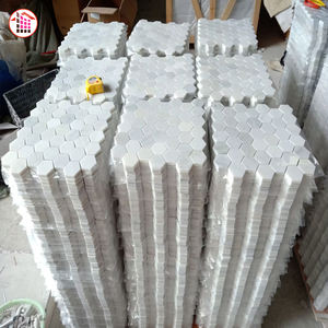 Mosaïque hexagonale en marbre blanc naturel, mur de <span class=keywords><strong>sol</strong></span> de salle de bain, mosaïque de carrera italien, carrelage de mosaïque en marbre de haute qualité - Product Image 5