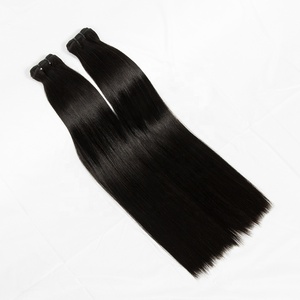 Fasci di Capelli Indiani Vergini Lisci all'Ingrosso, Extension di Capelli Indiani Grezzi 100% Non Trattati, Trama di Capelli Umani per Boutique di Parrucchieri - Product Image 1