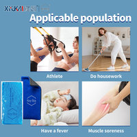 Boîte de 4 compresses de gel réutilisables pour cryothérapie avec housse en polaire douce pour soulager les douleurs musculaires et articulaires, gonflements – Vente en gros OEM