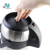 Gobelet isotherme en acier inoxydable à double paroi de luxe de 2,5/3/3,5 L avec poignée et couvercle pour la maison, les hôtels et les restaurants