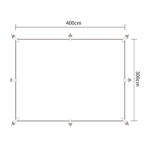 Tente pare-soleil 150D Oxford noire PU5000mm+ UPF50+ 3x4m, bâche de camping extérieure durable et résistante à l'eau - Product Image 2
