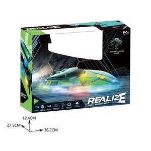 Barco RC Grande 1:36 de Alta Velocidad 25KM/H con Control Remoto, Barco de Juguete Transparente con Luces para Niños y Adultos - Product Image 4