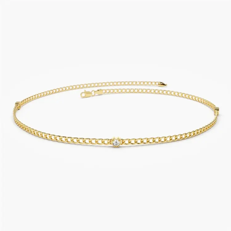 dainty fine jewelry gold plated 925 sterling silver cz heart shape 2mm curb link chain bracelet wholesale