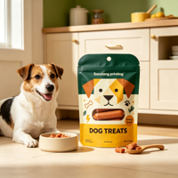 Sachets d'emballage personnalisés recyclables en gravure pour aliments pour animaux de compagnie, écologiques, en BOPP haute résistance à l'humidité, pour friandises pour chiens et chats