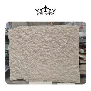 Grande dalle élégante en calcaire crème <span class=keywords><strong>du</strong></span> <span class=keywords><strong>Portugal</strong></span> avec un ton beige subtil pour les panneaux muraux de hall modernes et la conception d'un <span class=keywords><strong>comptoir</strong></span> de réception - Product Image 1