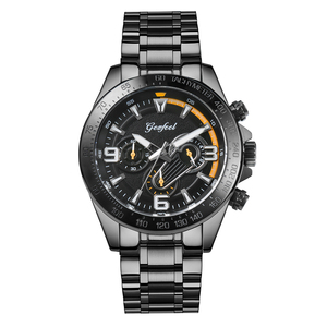Montre chronographe sport pour homme avec logo personnalisé, cadran gaufré double couche, mouvement Seiko VD55, bracelet en cuir, montres de business - Product Image 3