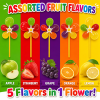 Sucette douce à saveur de fruits moulin à vent sucette de dessin animé pour enfants