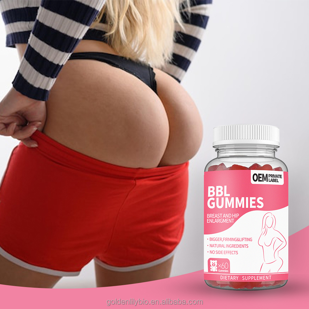 Nhãn hiệu riêng bổ sung chế độ ăn uống BBL Hữu Cơ vú và mông tăng cường Gummies nâng hình thành mở rộng bonbons BBL Gummies