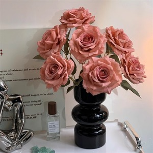 Ramo de Rosas de Seda Artificiales, Alta Simulación, Estilo Clásico, Decoración para Bodas y Hogar, Arreglo Floral Seco - Product Image 3