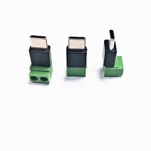 Tipo C macho/Micro macho a 2 pines 5V Adaptador de terminal verde sin soldadura Nueva condición para carga de teléfono móvil y computadora - Product Image 1