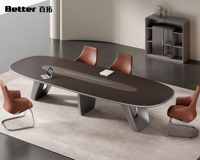 Table de conférence exécutive de luxe, bureau de réunion pour conseil d'administration, mobilier de bureau personnalisé pour salle de réunion d'entreprise