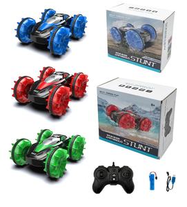 Véhicule tout-terrain à quatre roues motrices voiture RC <span class=keywords><strong>transformable</strong></span> amphibie Double face conduite lumière roulante voiture cascadeuse jouets pour enfants - Product Image 1