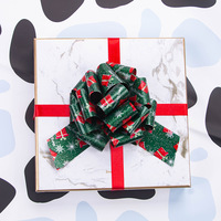 12 pièces/ensemble Noeuds de ruban à tirer de Noël, grands noeuds de ruban de 5 pouces pour emballer les cadeaux de Noël, décoration de panier de fleurs pour fleuriste
