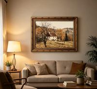 Décoration murale vintage dorée style cottage d'automne, décoration rustique de ferme, échantillons OEM ODM prêts en moins d'une journée