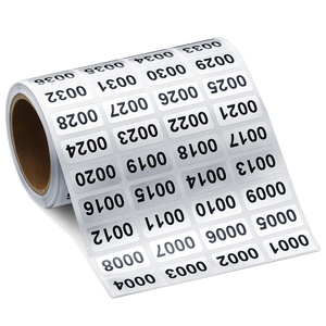 Nummerierte Etiketten Selbstklebende Aufkleberrollen Seriennummer-Etiketten Fortlaufende Nummern-Aufkleber Papieretikettenbögen - Product Image 1