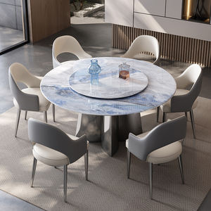 Tavolo da pranzo con piattaforma girevole in pietra Super cristallo per mobili per <span class=keywords><strong>la</strong></span> casa, semplice e lussuoso tavolo da pranzo - Product Image 3