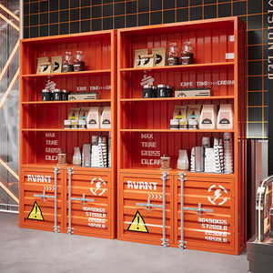 Vitrine de présentation et de rangement moderne de style industriel, en forme de conteneur de transport, en fer forgé et verre, pour <span class=keywords><strong>LEGO</strong></span> - Product Image 2