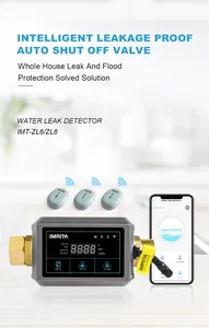 IMRITA Auto Shut Off Water Leak Detect Sensor WIFI Equipment Smart Home Water Leak Pipe Alarming Detector For Whole House