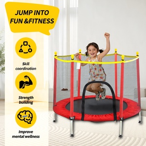 <span class=keywords><strong>Trampoline</strong></span> pour enfants de 40 pouces, pieds droits renforcés, filet de protection, matériau PP/PE/PVC souple et sûr, utilisation intérieure/extérieure durable pour garçons - Product Image 4