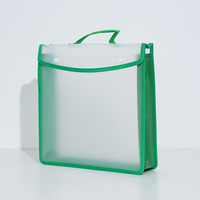 Carpeta de Gran Capacidad de Material PP, Impermeable, con Borde Transparente y Cierre Rápido para Guardar Exámenes y Dibujos Artísticos