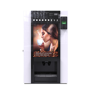 Distributeur automatique de café commercial, 6 types de saveurs, chaud instantané, écran LED, table, capacité de 100 tasses, pour diverses occasions - Product Image 1