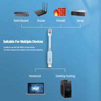 Kabel Konsol USB ke RJ45 Tipe C ke RJ45 Male to Male untuk Komputer, Kabel Serial RS232 untuk Router dan Switch