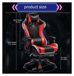 <span class=keywords><strong>Chaise</strong></span> d'ordinateur RGB Anji avec massage et repose-pieds, <span class=keywords><strong>chaise</strong></span> de jeu vidéo musicale, <span class=keywords><strong>chaise</strong></span> de jeu de course rouge avec haut-parleurs - Product Image 5